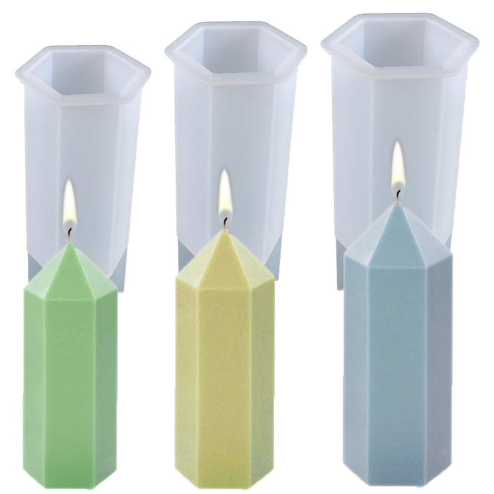 Soap Making Essentials - Silicone Coluna Hexagonal Moldes De Vela,