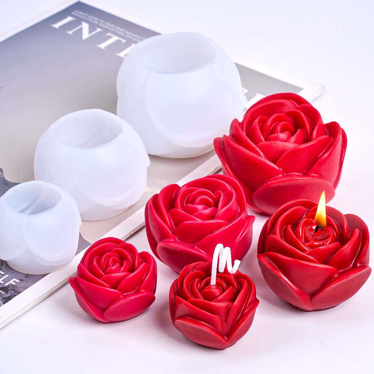 Soap Making Essentials - Molde de vela de silicone em