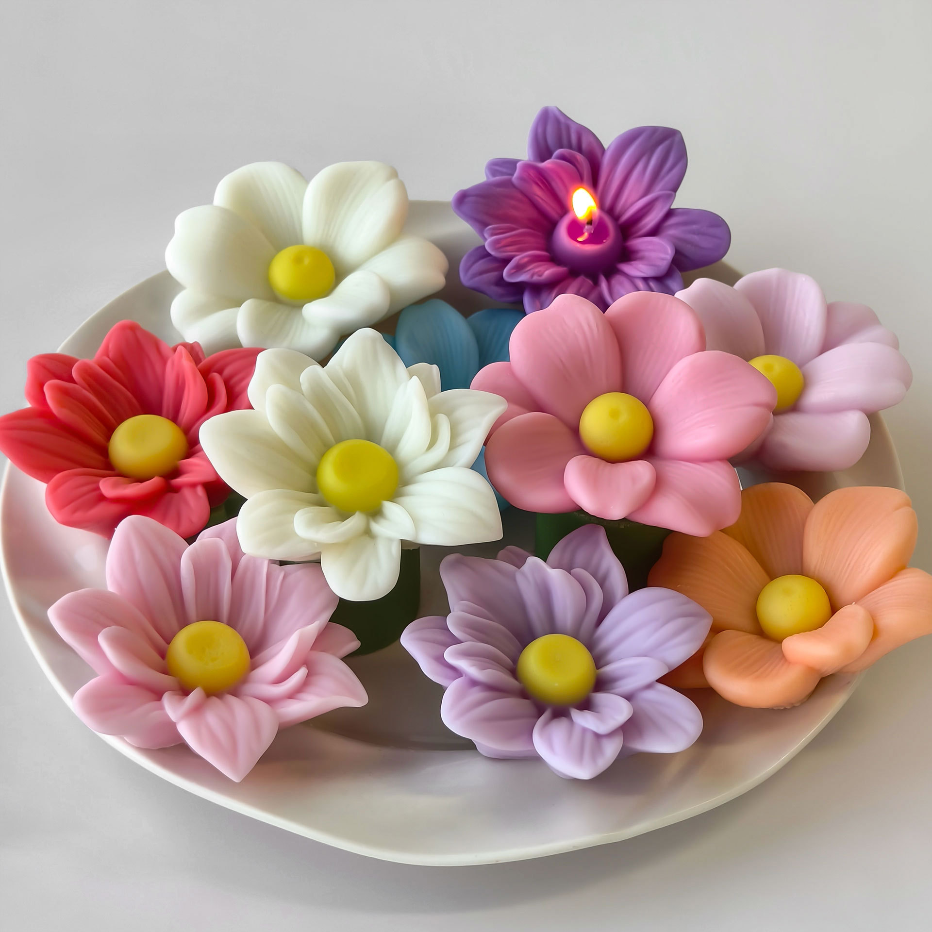 Diy flores aroma vela molde de - Soap Making Essentials avaliação e preço