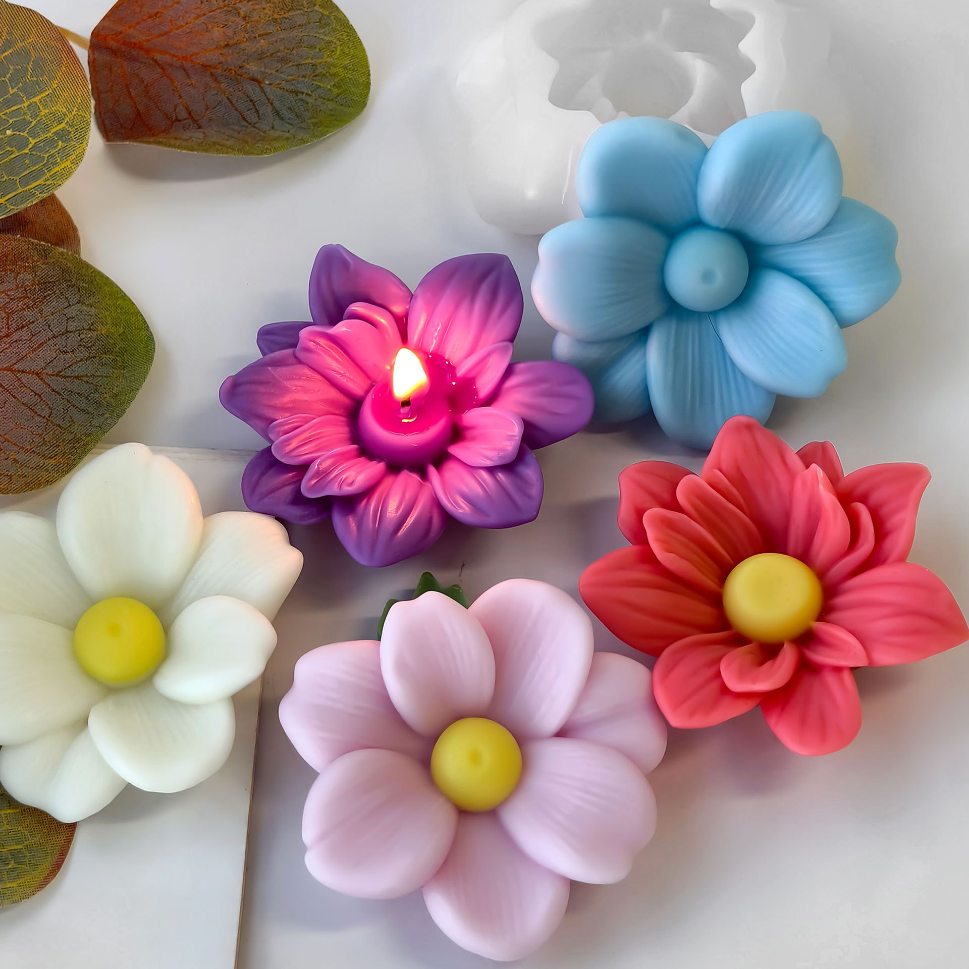 Diy flores aroma vela molde de - Soap Making Essentials avaliação e preço