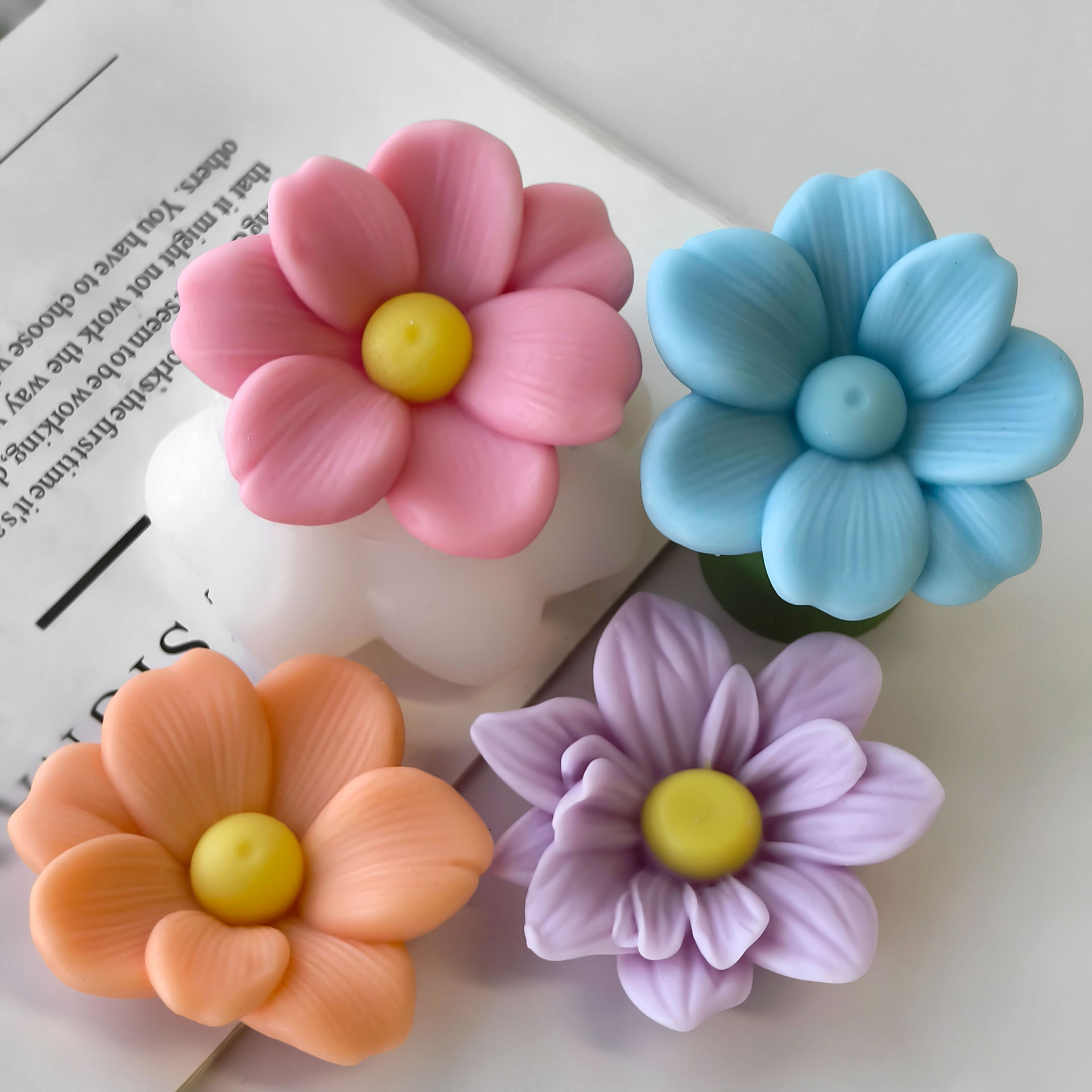 Diy flores aroma vela molde de - Soap Making Essentials avaliação e preço